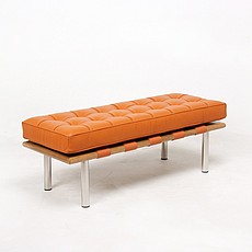 Show product details for Exhibition Narrow Bench - Golden Tan Leather
