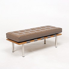 Show product details for Exhibition Narrow Bench - Taupe Leather Leather