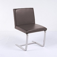 Show product details for Mies van der Rohe Style: Executive Armless Chair - Java Brown