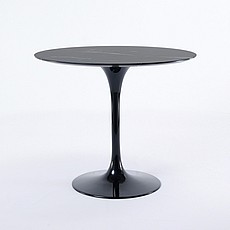 Show product details for Saarinen Tulip Bistro Table 36 Inch Round - Black Quartz with White Veins