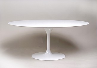 Clearance: Saarinen Tulip Dining Table 67 Inch Wide Oval - Quartz Top (Old Style)