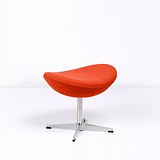 Jacobsen Egg Ottoman - Tangerine Orange