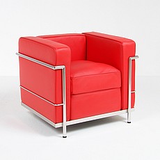 Petite Club Chair - Standard Red Leather