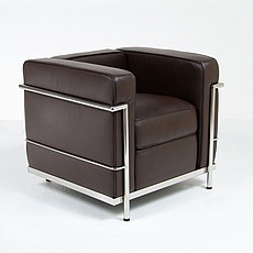 Petite Club Chair - Espresso Brown Leather