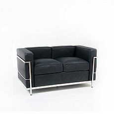 Petite Loveseat - Premium Black Leather