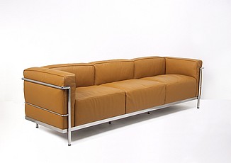 Grande Feather Relaxed Sofa - Earth Tan Leather