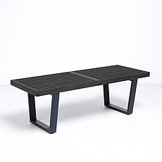 Show product details for George Nelson Slat Bench - 48 inch - Black