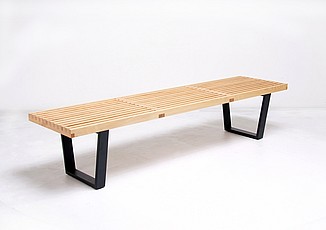 Show product details for George Nelson Slat Bench - 72 inch - Ash Natural