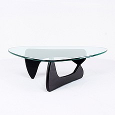 Free Form Coffee Table - Black Finish on Ash Wood