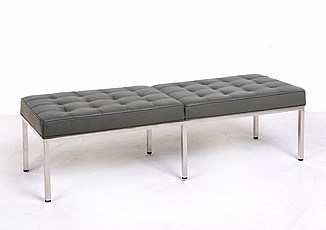 Florence Knoll Style: 60 inch Bench - Leather Cushion