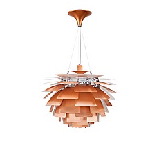 Show product details for Poul Henningsen Style: Thistle Chandelier - Copper