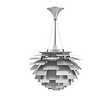 Show product details for Poul Henningsen Style: Thistle Chandelier - Aluminum